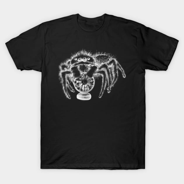 Bad Hair Day Spider (Dark) T-Shirt by kryswolf